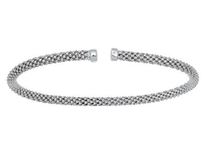 Armband Pop Corn Starr Offen 3,30 Mm, 58 X 45 Mm, 18k Weißgold - Standard Bild - 1