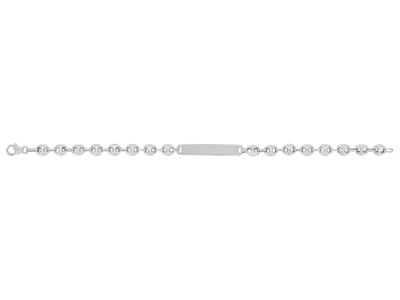 Junior Identity Kaffeebohnen 5 X 6,5 Mm, Rechteckige Platte 30 X 5 Mm, 18 Cm, 18k Weigold