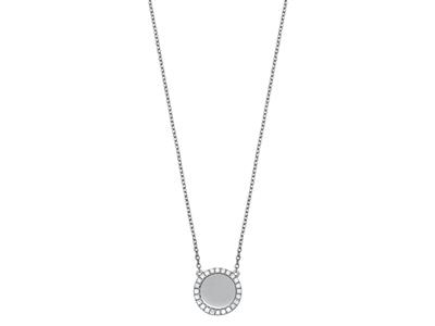 Halskette Jeton Mit Diamanten 0,19ct, 42 Cm, 18k Weigold
