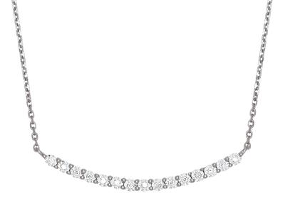 Diamant-halskette 0,07ct, 38-40-42 Cm, 18k Weigold