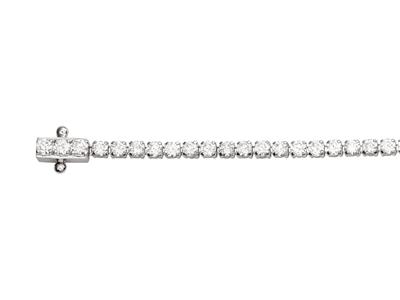 Armband Rivière Diamanten 1,79ct 85  Steine , 17 Cm, 18k Weißgold - Standard Bild - 1