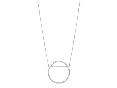 Halskette Saturn Diamanten 0,15ct, 40-42-45 Cm, 18k Weigold