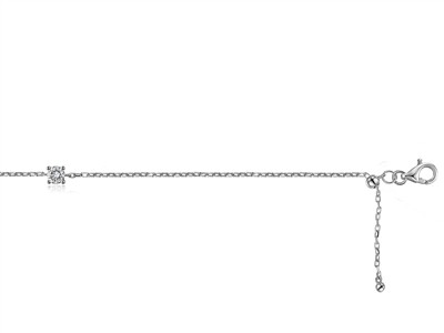 Solitärarmband For\at-masche, Diamant 0,10ct, 17 Cm, Weissgold18k - Standard Bild - 3