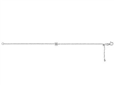 Solitärarmband For\at-masche, Diamant 0,10ct, 17 Cm, Weissgold18k - Standard Bild - 4