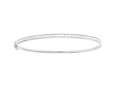 Armreif Zum Öffnen 58 X 50 Mm, Diamanten 0,70ct, 18k Weigold