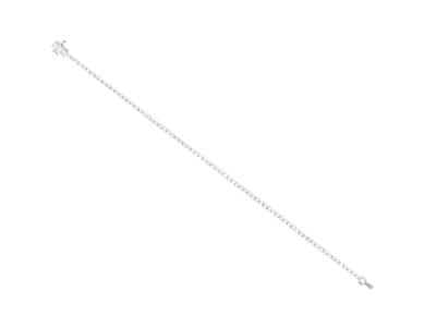 Rivi}re-armband, 81 Diamanten 2,09ct, 18 Cm, 18k Weißgold - Standard Bild - 1