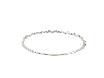 Armband Wellen, Diamanten 0,42ct, 50 X 60 Mm, 18k Graugold