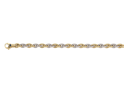 Armband Forçat-masche 7,50 Mm, 19 Cm, 18k Bicolor-gold. Ref. 2672 - Standard Bild - 1