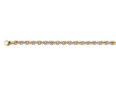 Armband Forçat-masche 7,50 Mm, 19 Cm, 18k Bicolor-gold. Ref. 2672