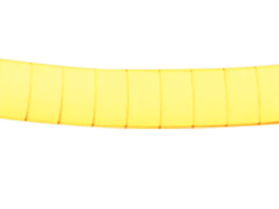 Omega Halskette In Salbeiblatt-form, 3 Mm, Wendbar, 42 Cm, Zweifarbiges Gold 18k - Standard Bild - 2