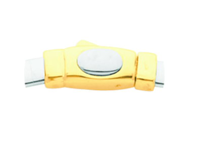 Omega Halskette In Salbeiblatt-form, 3 Mm, Wendbar, 42 Cm, Zweifarbiges Gold 18k - Standard Bild - 3