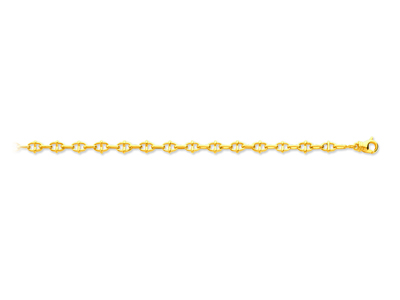 Fantasie Marine-mesh-armband 5,4 Mm, 18,5 Cm, 18 Karat Gelbgold - Standard Bild - 1