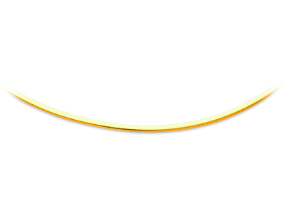 Halskette Omega Salbeiblatt 2 Mm, Umkehrbar, 45 Cm, Bicolor Gold 18k