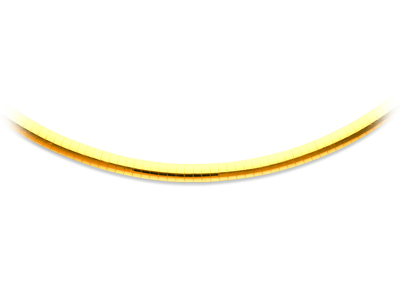 Halskette Omega Salbeiblatt 4 Mm, Reversibel, 45 Cm, Bicolor Gold 18k - Standard Bild - 1