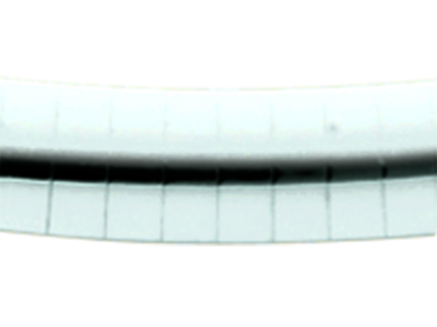 Halskette Omega 6 MM Sageblatt Wendbar, 45 Cm, Bicolor Gold 18k - Standard Bild - 2