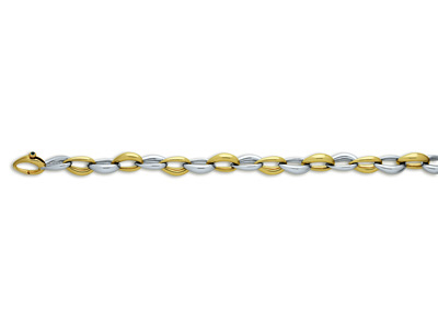 Armband Birnenschalen 9,70 Mm, 20,5 Cm, 18k Bicolor-gold. Ref. 2036 - Standard Bild - 1