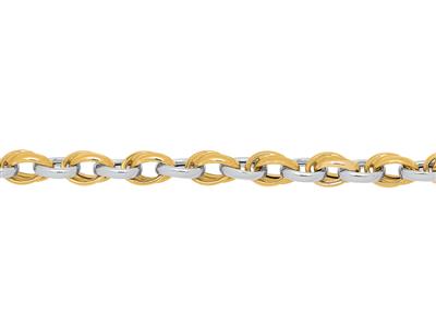 Armband Doppelringe 5,30 Mm, 19 Cm, 18k Bicolor Gold - Standard Bild - 1