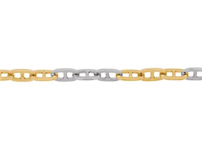 Armband Marine Massiv 5,30 Mm, 21 Cm, 18k Bicolor Gold