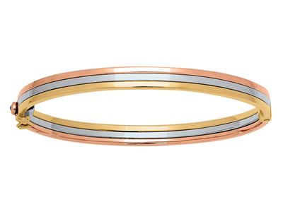3-reihiges Hohles Armreif, 63 Mm, 3x 18k Gold - Standard Bild - 1
