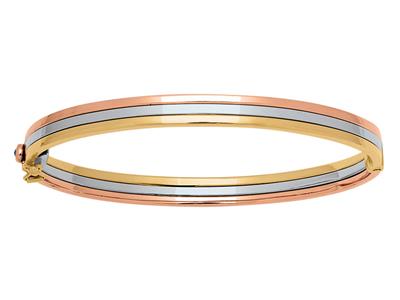 Armband Jonc 3 Reihen Hohl, 63 Mm, 3 Gold 18k - Standard Bild - 1