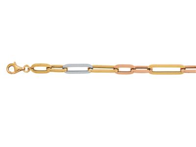 Rechteckiges Armband, 17-18 Cm, 3 Gold 18k - Standard Bild - 2