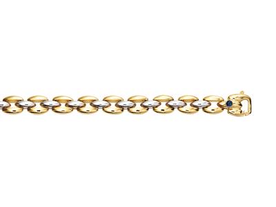 Armband Schale 8 Mm, Beidseitig Tragbar, 18,5 Cm, 18k Bicolor Gold