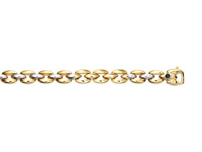 Armband Schale 8 Mm, Beidseitig Tragbar, 18,5 Cm, 18k Bicolor Gold - Standard Bild - 2