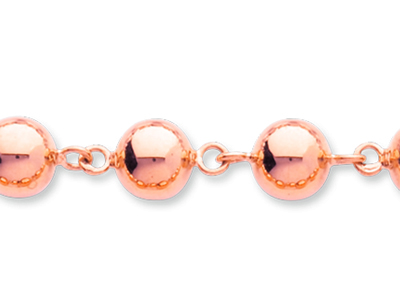 Armband Marseillais-kugeln 7 Mm, 19cm, 18k Rotgold - Standard Bild - 2