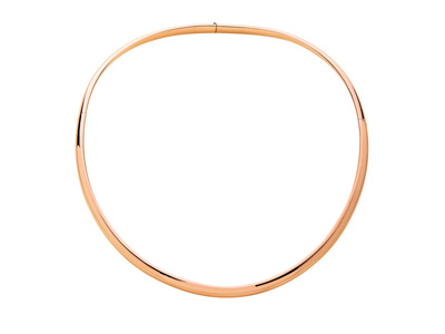 Halskette Torque Serction Oval 6 Mm, 40 Cm, Rotgold 18k