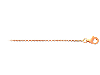 Kette Aus Forçat-maschen Rund 1,10 Mm, 40 Cm, Rotgold 18k