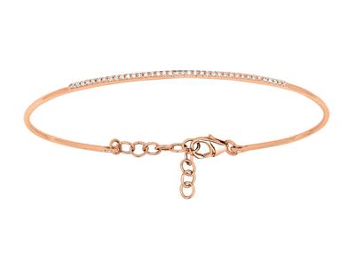 Diamant-armreif 0,15 Ct, 58mm, 18k Rosgold