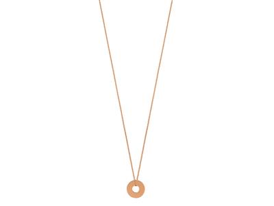 Halskette Scheibe, Kette 40-42 Cm, Rotgold 18k