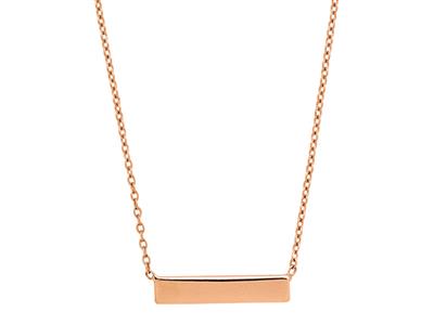 Runde For\at-kette Halskette, Motivbarrette 15 Mm, 40-42 Cm, Ros{gold 18k - Standard Bild - 2