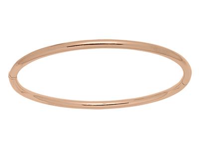 Armband jonc Ouvrant, Massiver Runddraht 3 Mm, 60 X 50 Mm, 18k Rotgold