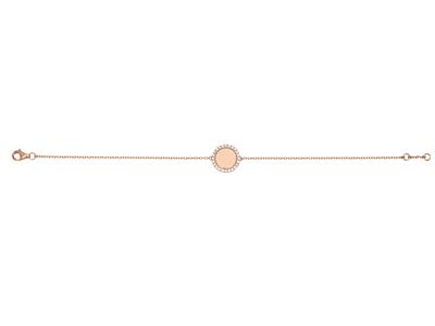 Armband Jeton Mit Diamanten 0,19ct,17,5 Cm, 18k Ros{gold - Standard Bild - 1