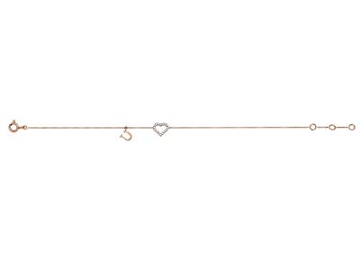 Armkette Link Love U Diamanten 0,06ct, 15,5-16,5-17,5 Cm, Rotgold 18k - Standard Bild - 1