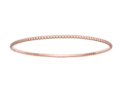 Geschlossenes Massives Perlenconc-armband, 62 Mm, 18k Rotgold - Standard Bild - 1