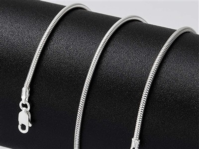 Schlangenkette Rund 1,6 Mm, 60 Cm, Silber 925 - Standard Bild - 5
