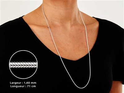 Schlangenkette Rund 1,6 Mm, 71 Cm, 925 Silber - Standard Bild - 3