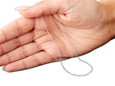 Jaseron-kette, Diamantiert 1,4 Mm, 40 Cm, Silber 925 - Standard Bild - 5