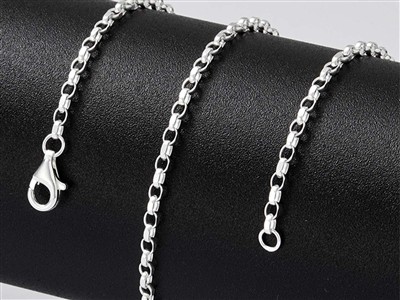 Jaseron-gliederkette, Diamantiert, 2,2 Mm, 50 Cm, Silber 925 - Standard Bild - 4