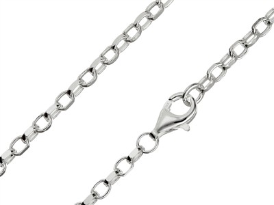 Jaseron-kette Diamantiert 3,1 Mm, 40 Cm, Silber 925 - Standard Bild - 1