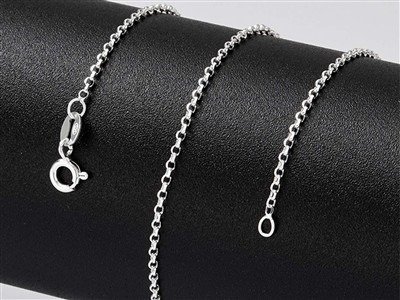Jaseron-gliederkette 1,4 Mm, 76 Cm,925er Silber - Standard Bild - 5