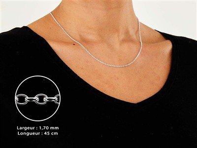 Jaseron-kette 1,70 Mm, 45 Cm, 925ersilber - Standard Bild - 3
