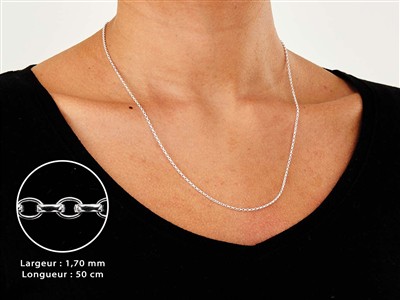 Jaseron-kette 1,70 Mm, 50 Cm, 925ersilber - Standard Bild - 3