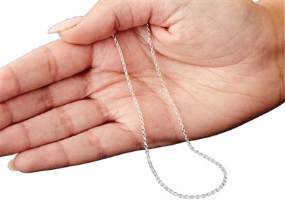 Jaseron-maschenkette 1,7 Mm, 76 Cm,925er Silber - Standard Bild - 5