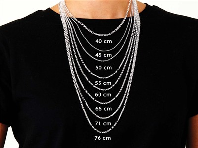 Jaseron-maschenkette 1,7 Mm, 76 Cm,925er Silber - Standard Bild - 6