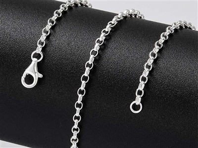 Jaseron-maschenkette 2,1 Mm, 40 Cm,silber 925 - Standard Bild - 4