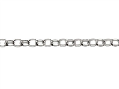 Jaseron-maschenkette 2,5 Mm, 55 Cm,silber 925 - Standard Bild - 2