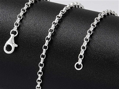 Jaseron-maschenkette 2,5 Mm, 55 Cm,silber 925 - Standard Bild - 4
